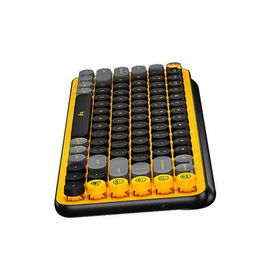 Teclado Inalámbrico POP Keys Logitech - Bluetooth 5.1 - Diseño Ergonómico - Color Amarillo