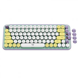 Teclado Inalámbrico POP Keys Logitech USB - Bluetooth LE - Bluetooth 5.1 - Diseño Ergonómico Color Morado