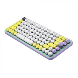 Teclado Inalámbrico POP Keys Logitech USB - Bluetooth LE - Bluetooth 5.1 - Diseño Ergonómico Color Morado
