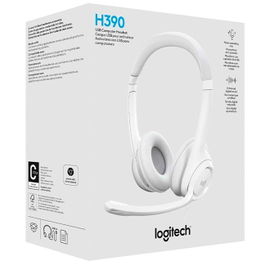 Audífonos USB Logitech H390 Para Computadora – Color Blanco 