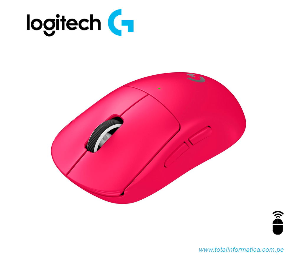 Mouse Óptico Inalámbrico Logitech G PRO X SUPERLIGHT 2 LIGHTSPEED con Receptor USB 2.4 GHz - Color Magenta