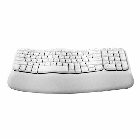 Teclado Wave Keys Serie Ergo Logitech Color Blanco