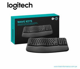 Teclado Logitech Serie Ergo Wave Keys Color Negro
