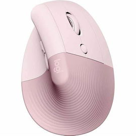 Ratón Vertical - Ergonómico - 6 botones - Inalámbrico - Bluetooth, 2.4 GHz - receptor de USB Logitech Logi Bolt - Color Rosa