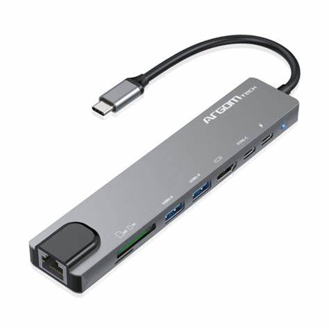 Adaptador One Axess 8 en 1 Tipo-C con paso de energía PD de 100W