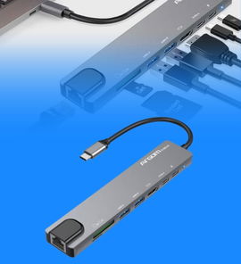 Adaptador One Axess 8 en 1 Tipo-C con paso de energía PD de 100W