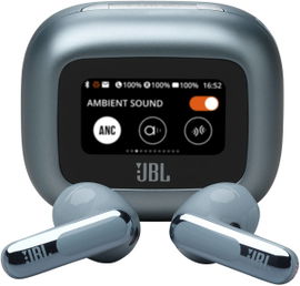 JBL Live Flex 3 – Auriculares inalámbricos con cancelación de ruido y sonido Hi-Res. Hasta 50 horas de reproducción, 10 horas en los auriculares y 40 más en el estuche.