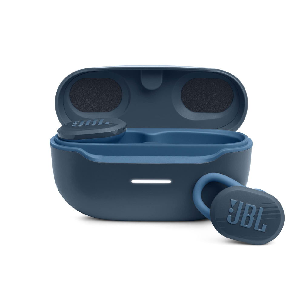 JBL Endurance Race 2 – Auriculares inalámbricos con cancelación de ruido y sonido JBL Pure Bass. Hasta 30 horas de batería, diseño resistente al agua y al polvo, y ajuste seguro. Disponible en color azul.
