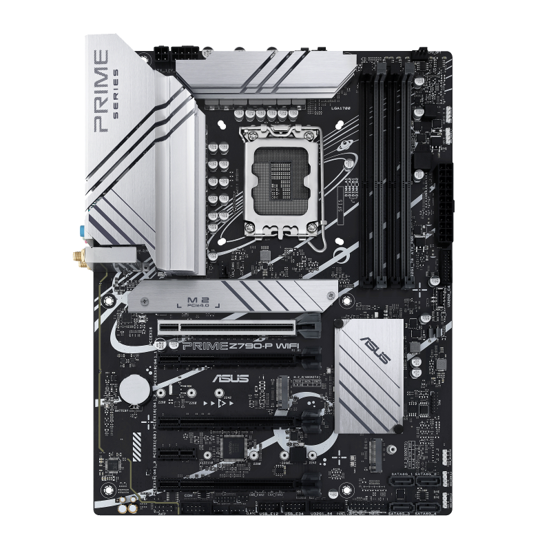 ASUS Prime Z790-P WIFI - Placa base - ATX - Socket LGA1700 - Z790 Chipset - USB-C 3.2 Gen 2x2, USB 3.2 Gen 1, USB 3.2 Gen 2, USB-C Gen2 - 2.5 Gigabit LAN, Wi-Fi 6, Bluetooth - Tarjeta gráfica (CPU necesaria) - HD Audio (8-canales) ASUS Prime Z790-P WIFI - Placa base - ATX - Socket LGA1700 - Z790 Chipset - USB-C 3.2 Gen 2x2, USB 3.2 Gen 1, USB 3.2 Gen 2, USB-C Gen2 - 2.5 Gigabit LAN, Wi-Fi 6, Bluetooth - Tarjeta gráfica (CPU necesaria) - HD Audio (8-canales)