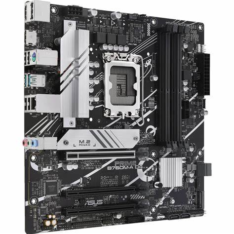 ASUS PRIME B760M-A D4 - Placa base - micro ATX - Socket LGA1700 - B760 Chipset - USB 3.2 Gen 1, USB 3.2 Gen 2, USB-C 3.2 Gen 1 - 2.5 Gigabit LAN - Tarjeta gráfica (CPU necesaria) - HD Audio (8-canales) ASUS PRIME B760M-A D4 - Placa base - micro ATX - Socket LGA1700 - B760 Chipset - USB 3.2 Gen 1, USB 3.2 Gen 2, USB-C 3.2 Gen 1 - 2.5 Gigabit LAN - Tarjeta gráfica (CPU necesaria) - HD Audio (8-canales)