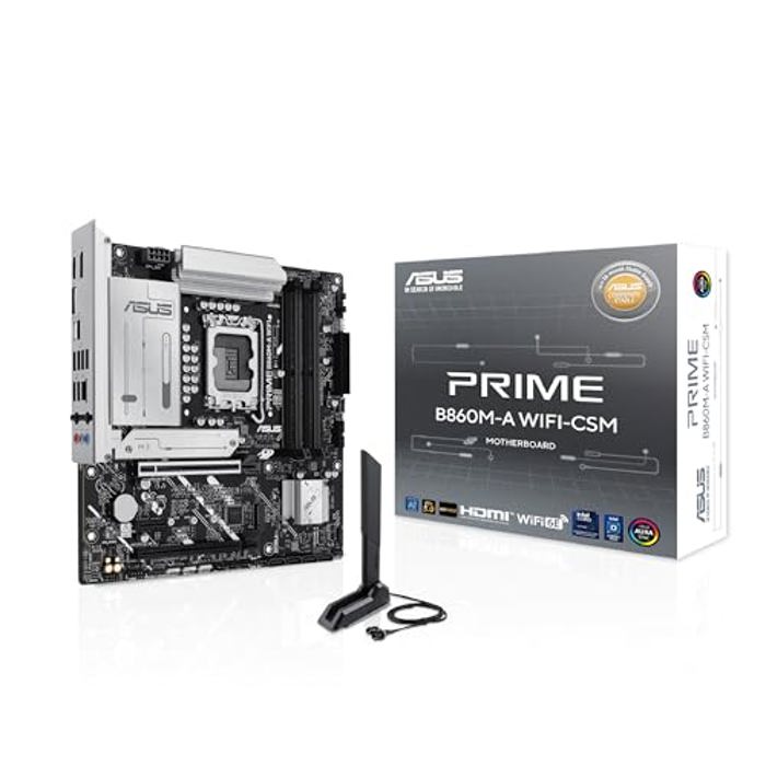 ASUS - PRIME B860M-A - Motherboard - Micro ATX - LGA 1851 - Intel B860 - para Core i9 / para Core i7 / para Core i5 / para Core i3 / para Celeron / para Pentium - Intel HD Graphics ASUS - PRIME B860M-A - Motherboard - Micro ATX - LGA 1851 - Intel B860 - para Core i9 / para Core i7 / para Core i5 / para Core i3 / para Celeron / para Pentium - Intel HD Graphics