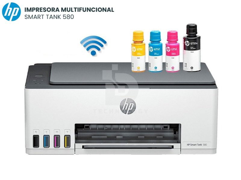 HP Smart Tank 580 - Copier / Printer / Scanner - Ink-jet - 110/220V - AIO - EN/SP