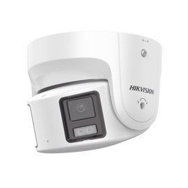 [ PROTECCIÓN ACTIVA ] Turret IP Panorámica 8 Megapixel / 180° / Imagen a Color 24/7 / PoE / WDR 130° / IP67 / ACUSENSE / Protección Activa (Luz Estroboscópica y Alarma Audible) / MicroSD