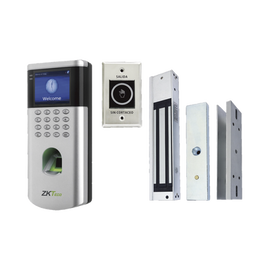 KIT de Control de Acceso LF10/ PUSH / Compatible con ZKBioAccess / 1,500 Usuarios / Chapa magnética / Botón de Salida / Tarjeta de proximidad