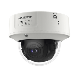 Domo IP 8 Megapixel / Lente Mot. 2.8 a 12 mm /  DARKFIGHTER / WDR 120 dB / IK10 / 30 mts IR / Conteo Facial / Detección Facial / Interior / PoE / Búsqueda por Atributos / Micrófono Integrado / Micro SD