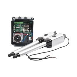 Kit de brazos para automatizar portones vehiculares abatibles de 2 hojas/ 3 Mts / 300 Kg / Uso solo residencial / Compatible con respaldo de energía