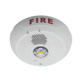 Sirena con Lámpara LED Estroboscópica, Montaje en Techo, Nivel de Candelas Seleccionable, Color Rojo, Nuevo Diseño Moderno y Elegante y Menor Consumo de Corriente