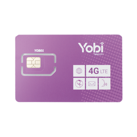 SIM Yobi para dispositivos móviles 3G/4G, 1GB Mensual por 1 año de servicio (solo datos)