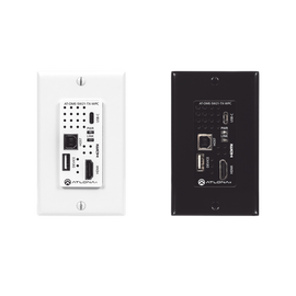 Placa de pared con Switcher y Transmisor HDBaseT con entradas HDMI y USB-C con concentrador USB para integración de AV