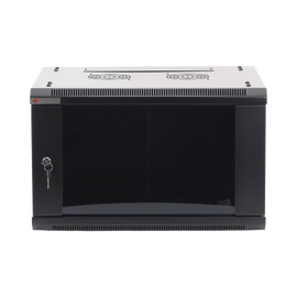 Gabinete PRECISION, Con Puerta de Cristal, de 19in, 6UR, 450mm de Profundidad, Color Negro