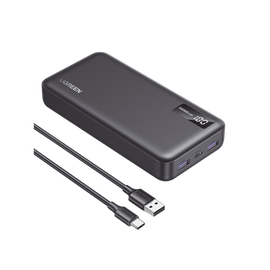 Power Bank 20000mAh | 22.5W | 1 USB-C | 2 USB-A | PD3.0 | QC4.0/3.0/2.0 | FPC | AFC | SPC | PPS | Carga 3 veces más Rápido | Protección Integrada| Material Ignifugo | UL94 V-0 | Pantalla Inteligente | Aprobado por Aerolíneas.