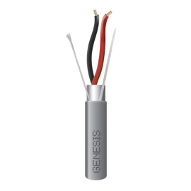 Bobina de 305 Metros / Cable 2 x 18 AWG / Color Gris / Blindado / Riser / Aplicaciones de Audio Control de Acceso y Automatización