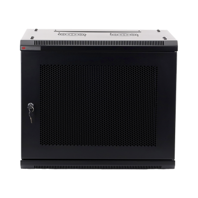 Gabinete PRECISION, Con Puerta Perforada, de 19in, 9UR, 450mm de Profundidad, Color Negro