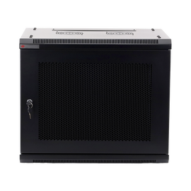 Gabinete PRECISION, Con Puerta Perforada, de 19in, 9UR, 450mm de Profundidad, Color Negro