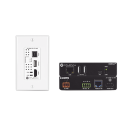 OMEGA 4K/UHD Placa de pared HDBaseT TX/RX para HDMI con USB