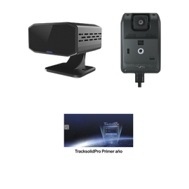 KIT Dashcam con sistema de control ADAS (asistencia de manejo) y Camara DMS con IA (JC170) / Multiples alarmas /Comunicación dos vías / ideal para flotas vehiculares / Facil instalacio / Incluye primer año TrackSolidPro