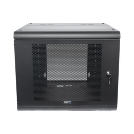 Gabinete de Pared con Puerta Perforada, 635mm de Profundidad, 9U Rack de 19'', Acero Reforzado