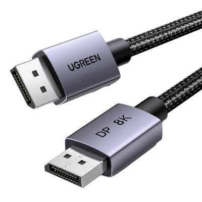 Cable DP 1.4 8K@60Hz Caja Alum + Nylon trenzado 1m