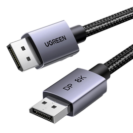 Cable DP 1.4 8K@60Hz Caja Alum + Nylon trenzado 1m