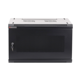 Gabinetes PRECISION, Con Puerta Perforada, de 19in, 6UR, 450mm de Profundidad, Color Negro