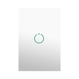 (ZWAVE) Interruptor On/Off panel táctil touch inalámbrico Zwave Plus 1 boton. Compatible con Hubitat HC8, Álula  M2M, otro
