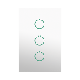 (ZWAVE) Interruptor On/Off panel táctil touch inalámbrico Zwave Plus 3 botones. Compatible con Hubitat HC8, Álula  M2M, otro