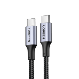 Cable USB-C a USB-C | 2 Metros | Carga Rápida de hasta 100W | Transferencia de datos 480 Mbps | PD3.0 | QC4.0/3.0/2.0 | FPC | AFC | Protección Integrada| Caja de Aluminio | Nylon Trenzado | Amplia Compatibilidad | Color Negro.