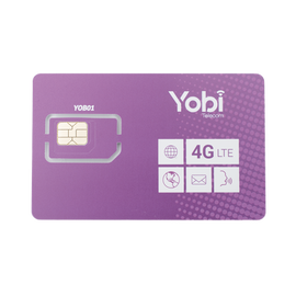 SIM SYSCOM 10GB mensual para dispositivos móviles 3G/4G (YOBI) 1 año de servicio (solo datos)