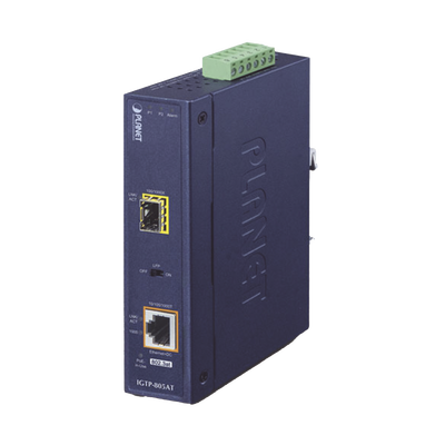 MEDIA CONVERTER PLANET IGTP-805AT 1000BASE-X SFP A 10-100-1000 BASE-T 802.3 AT POE 30W 847690000589