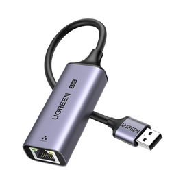 Adaptador USB-A 3.0 a Ethernet 2.5G | Chip de Última Generación RTL8156BG | Indicadores Led | Caja de Aluminio | Diseño Reforzado | Compacto y Portátil | Compatible con Laptop /PC/NAS/Enrutador/Switch de Ethernet, etc.