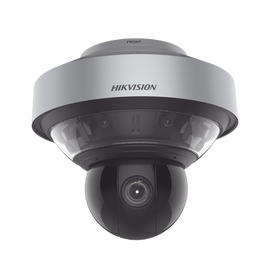 Domo PanoVu series / Vista Panorámica 180° / 4 Lentes de 4 Megapixel + PTZ 4 Megapixel de 40X Zoom / Posicionamiento 3D / IP67 / IK10 / WDR 120 dB / EIS / Autoseguimiento / 250 mts IR / 36 VCD