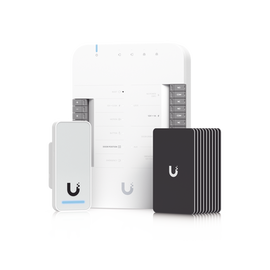 UniFi Access Kit de Inicio Gen 2, Incluye Hub para conexiones, lector NFC y movimiento / 10 tarjetas de acceso / sistema completo para abrir una puerta