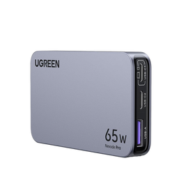 Cargador Ultra Slim 65W Nexode Pro| Diseño de Pared Plano | 3 Puertos de Carga Rápida | 2 USB-C | 1 USB-A | Tecnología GaNInfinity | PD3.1 de 65W / QC4.0 | Tecnología de Protección Térmica | Optimiza la Carga | Ca