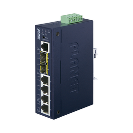 Switch Administrable industrial L2+ de 4 puertos 10/100/1000T + 2 puertos SFP 100/1000X