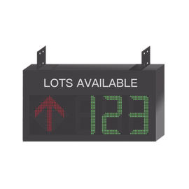 Guía de Estacionamiento Interior / Ideal para Pasillos y Áreas de Control de Estacionamientos / RS485- RJ45 / Indicador Numérico / Flecha Dinámica