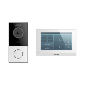 Kit de Videoportero Akuvox WIFI/ Monitor Linux de 7 Pulgadas/ 100% en la Nube / POE / Bluetooth / NFC / Lector de Tarjetas MIFARE / ONVIF / IP65 / Cámara 2 MP / Botón con Iluminación / Control de 1 Puerta / Entradas de Alarma