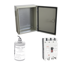 Kit de Centro de Carga Trifasico Para Corriente Alterna, Breaker de hasta 690 Vc de 100 A con Supresor de Descargas Atmosféricas.
