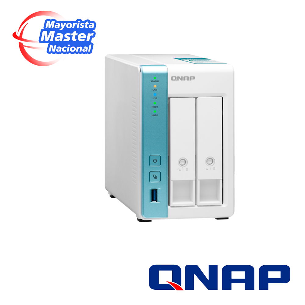 QNAP TS-231K - Servidor NAS - 2 compartimentos - SATA 6Gb/s - RAM 1 GB - Gigabit Ethernet