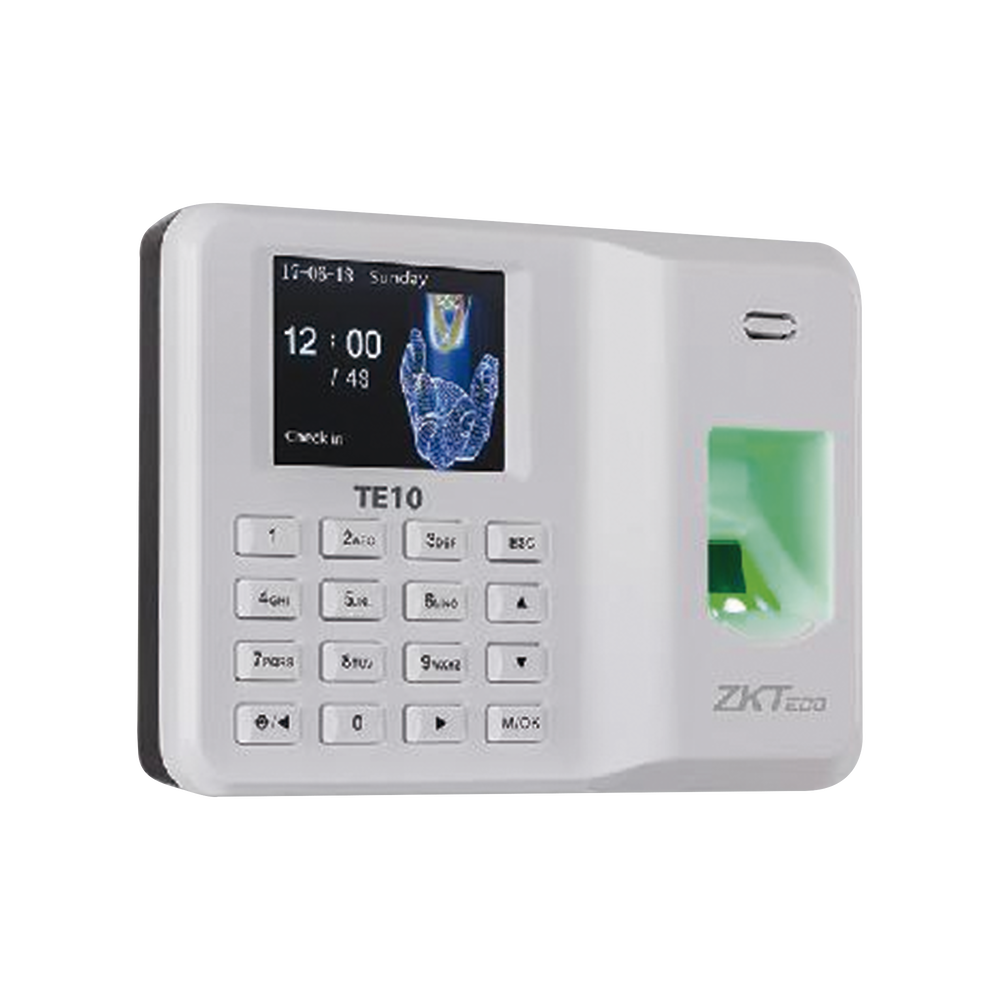 Lector de Huella con Teclado para Control de Asistencia, 500 Huellas, Genera Reporte por USB en Excel, Descarga mediante memoria USB