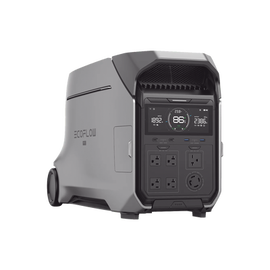 Estación de Energía Portátil DELTA PRO 4096Wh Litio LFP / 5 AC 4000W (8000W Pico) / 2 USB-C 100W / Capacidad para Aumentar Respaldo / Cargador de Coche 10A a 12.6V / Conectividad WiFi y Bluetooth (App) / Carga Solar 2600W Max. (2 Puer